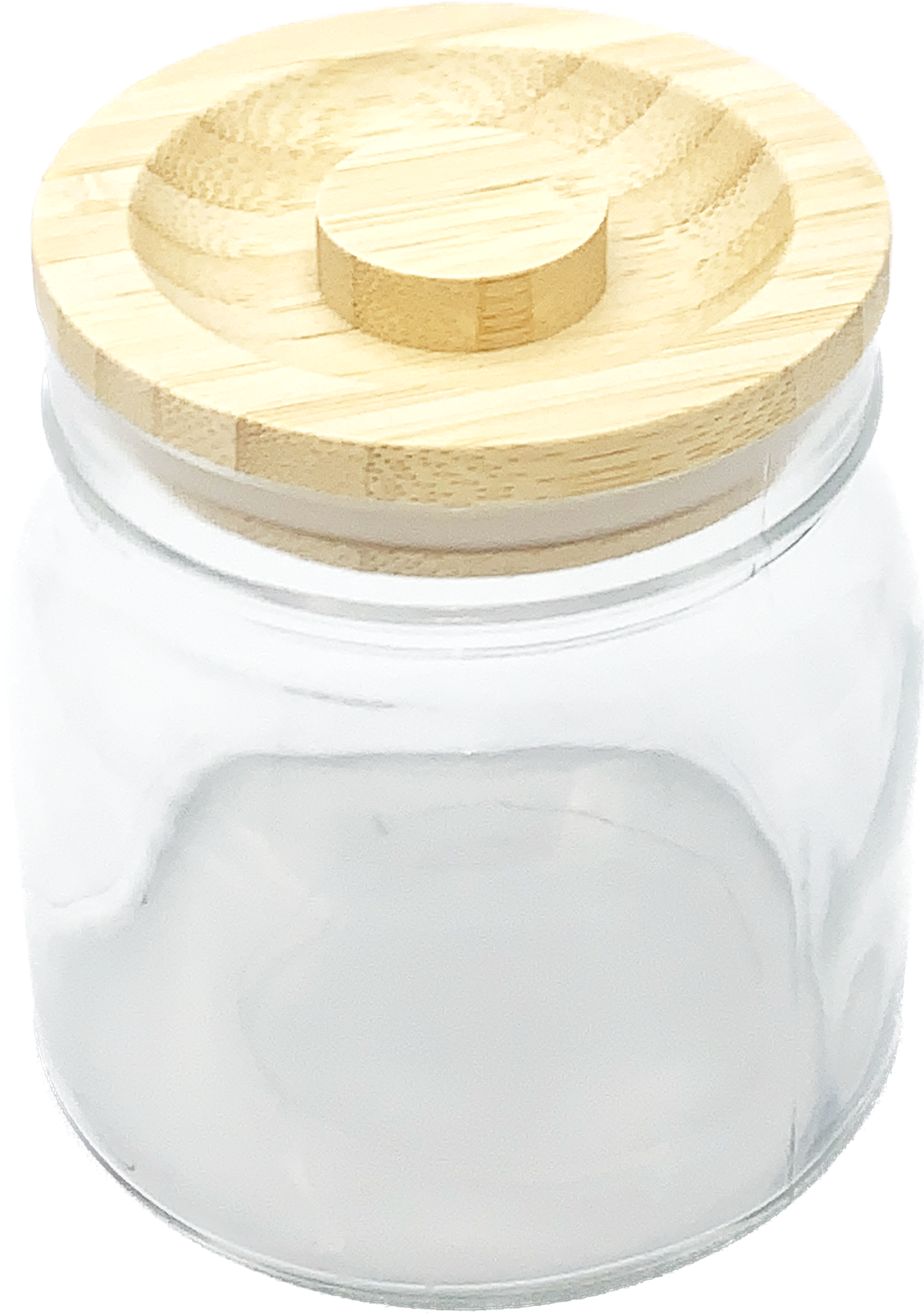 luciano glass jar with wooden lid 4 dia x 4 25h 80048 image 2