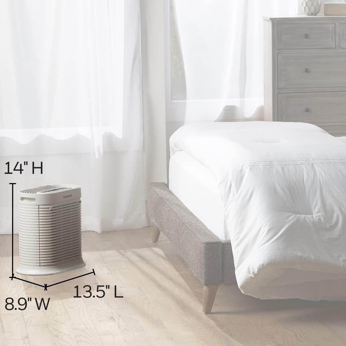 honeywell air purifier hpa104c 155sq ft timer hepa image 7