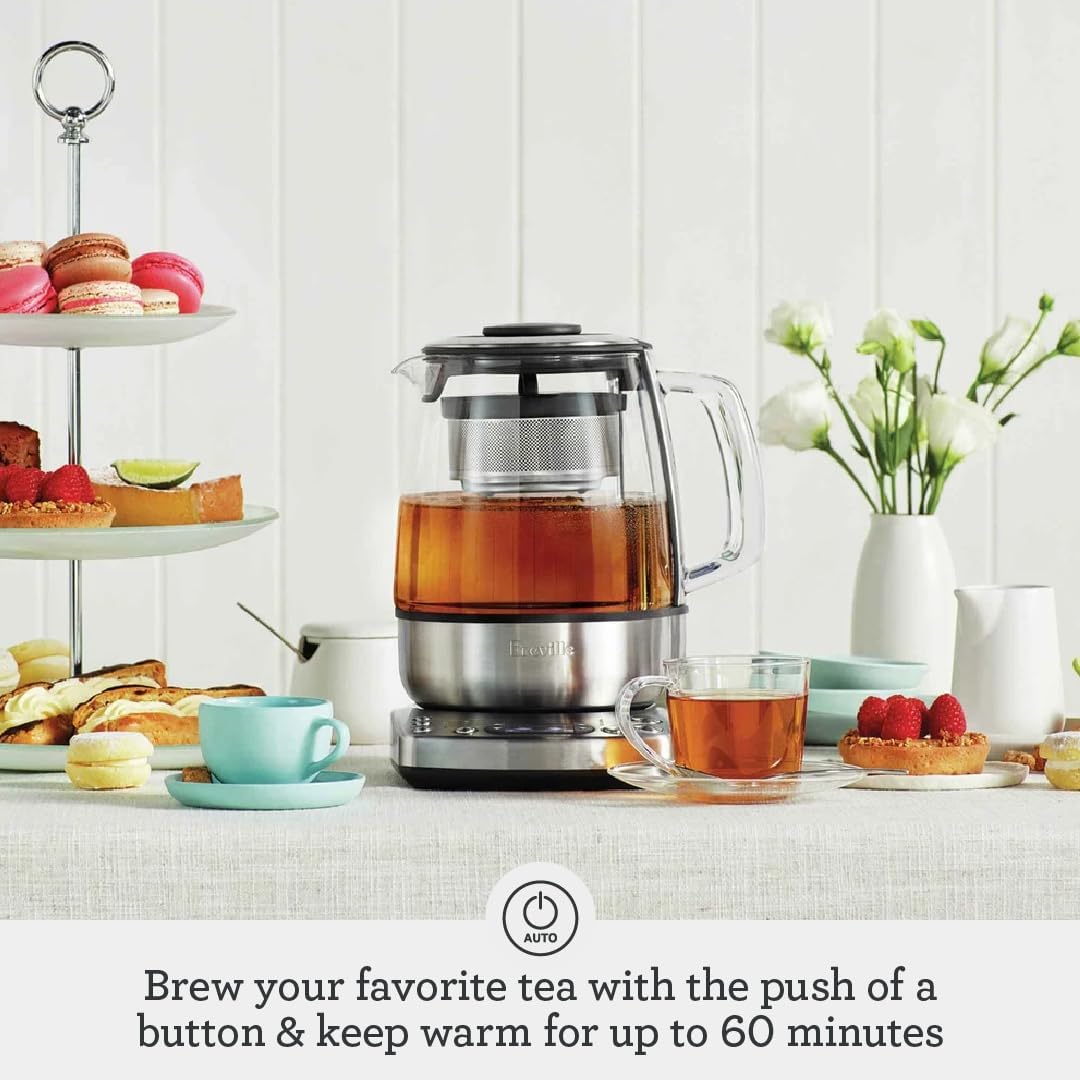 breville btm 800bss the tea maker 1 5l 51oz tea leaf basket glass brushed s s image 3