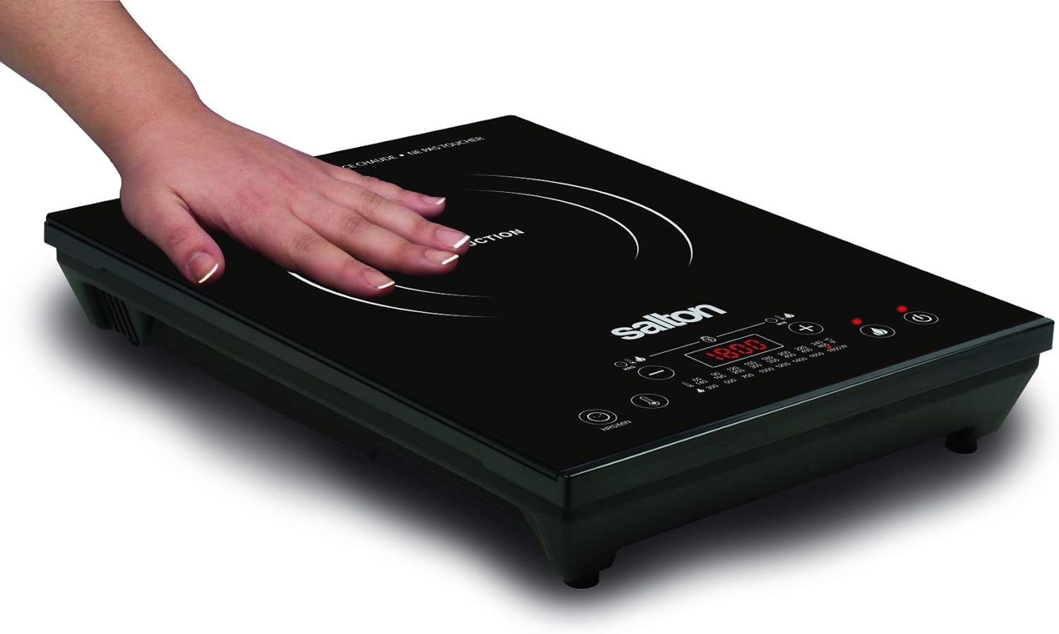 salton portable induction cooktop id1350 1800w black image 2