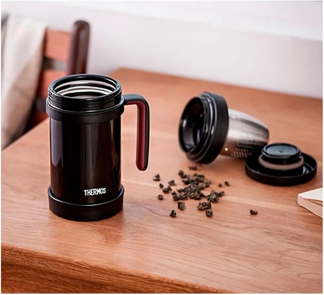thermos thermal mug with tea strainer 500ml black tcmf 501 bk image 6