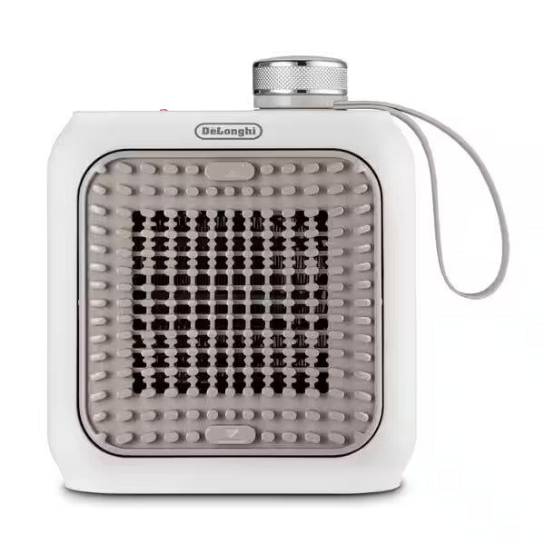 delonghi personal ceramic heater 360w capsule solo tip over switch thermal shutoff white amp beige hfx12c03bg image 1
