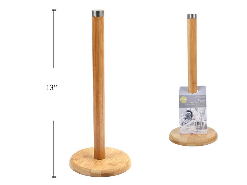 l gourmet bamboo paper towel holder 70784 image 1