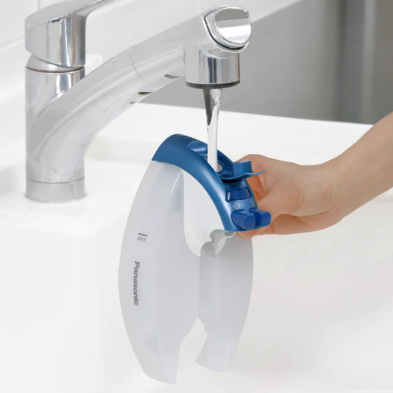panasonic cordless iron 360 quick cordless nickel coated stainless steel soleplate with vertical steam 1500w blue amp white ni ql1000 image 7