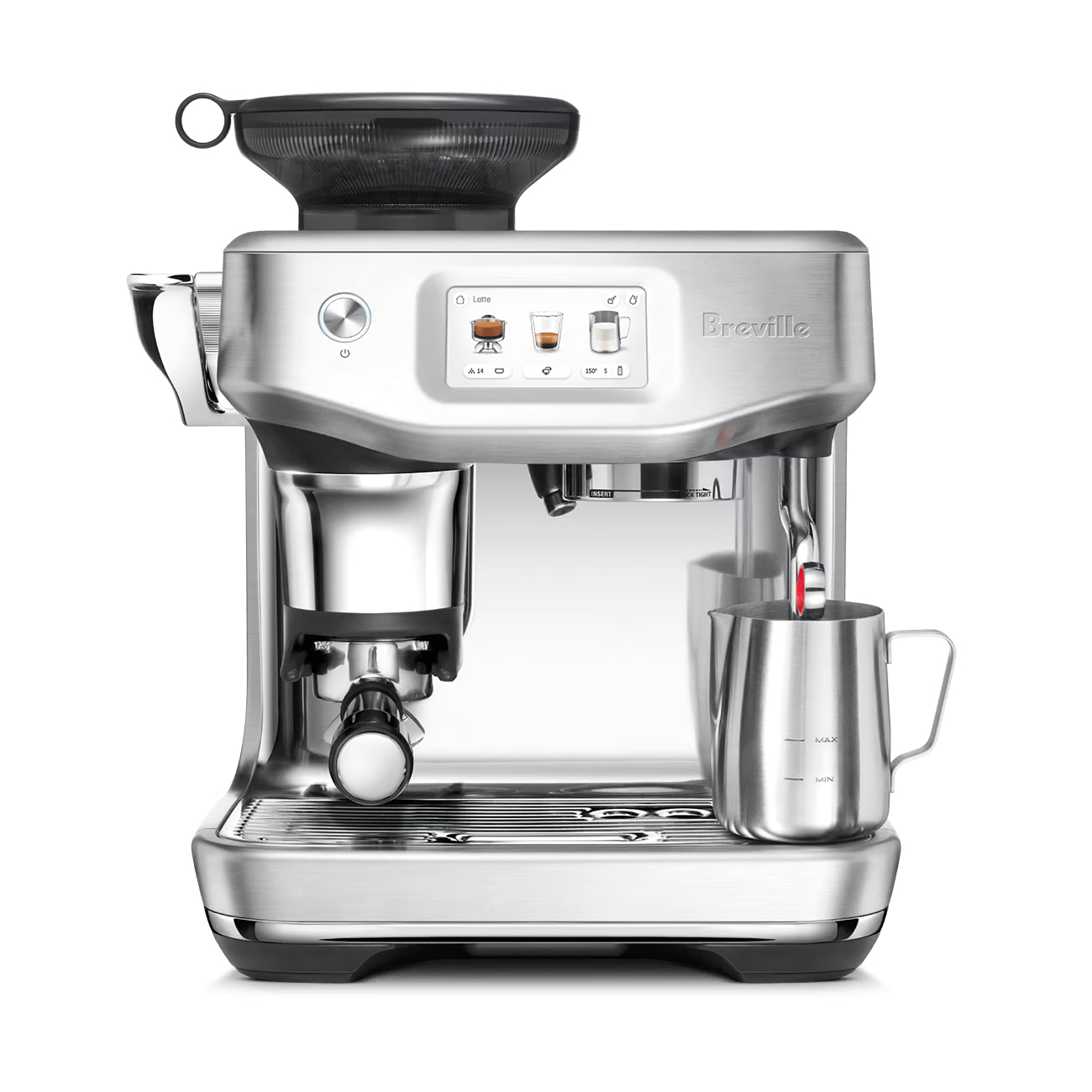 breville the barista touch impress espresso maker bes881bss 1750w touch screen brushed stainless steel image 1