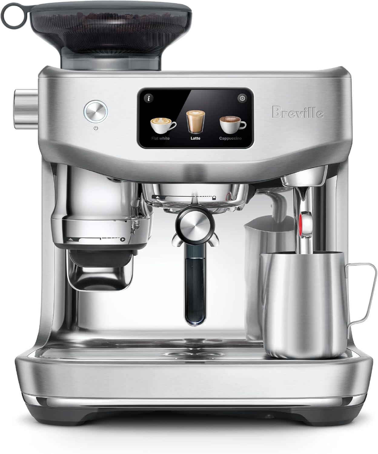 breville bes985bss the oracle® jet espresso maker touch screen thermojet® auto milq™ brushed stainless steel image 1