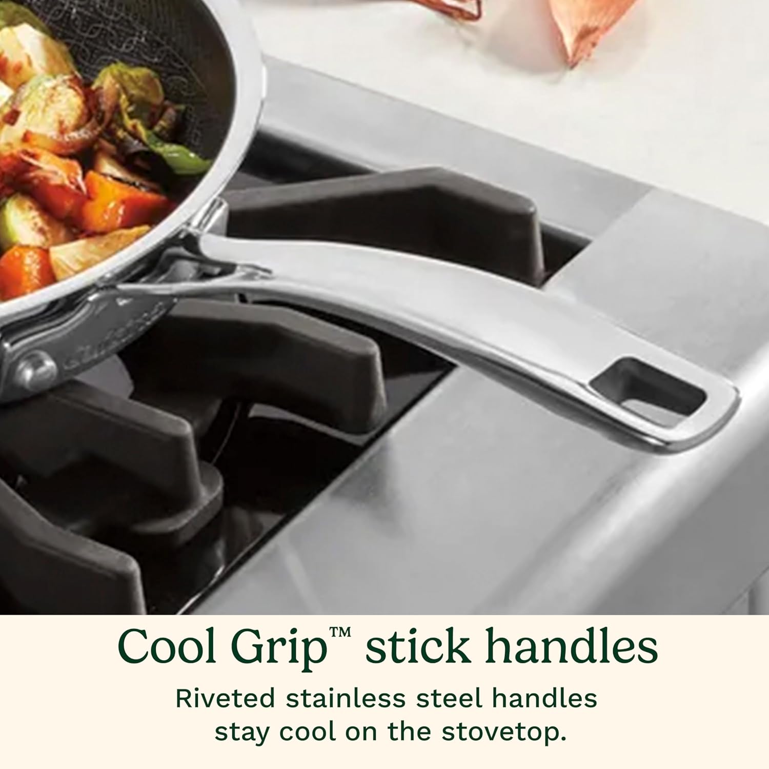 cuisinart fusionplus™ skillet fps22 30hc 12 stainless steel with helper handle image 3