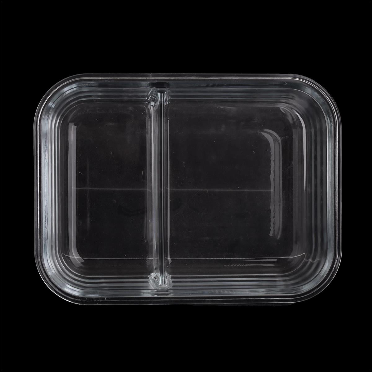 luciano 80898 rectangular divided borosilicate glass container image 3