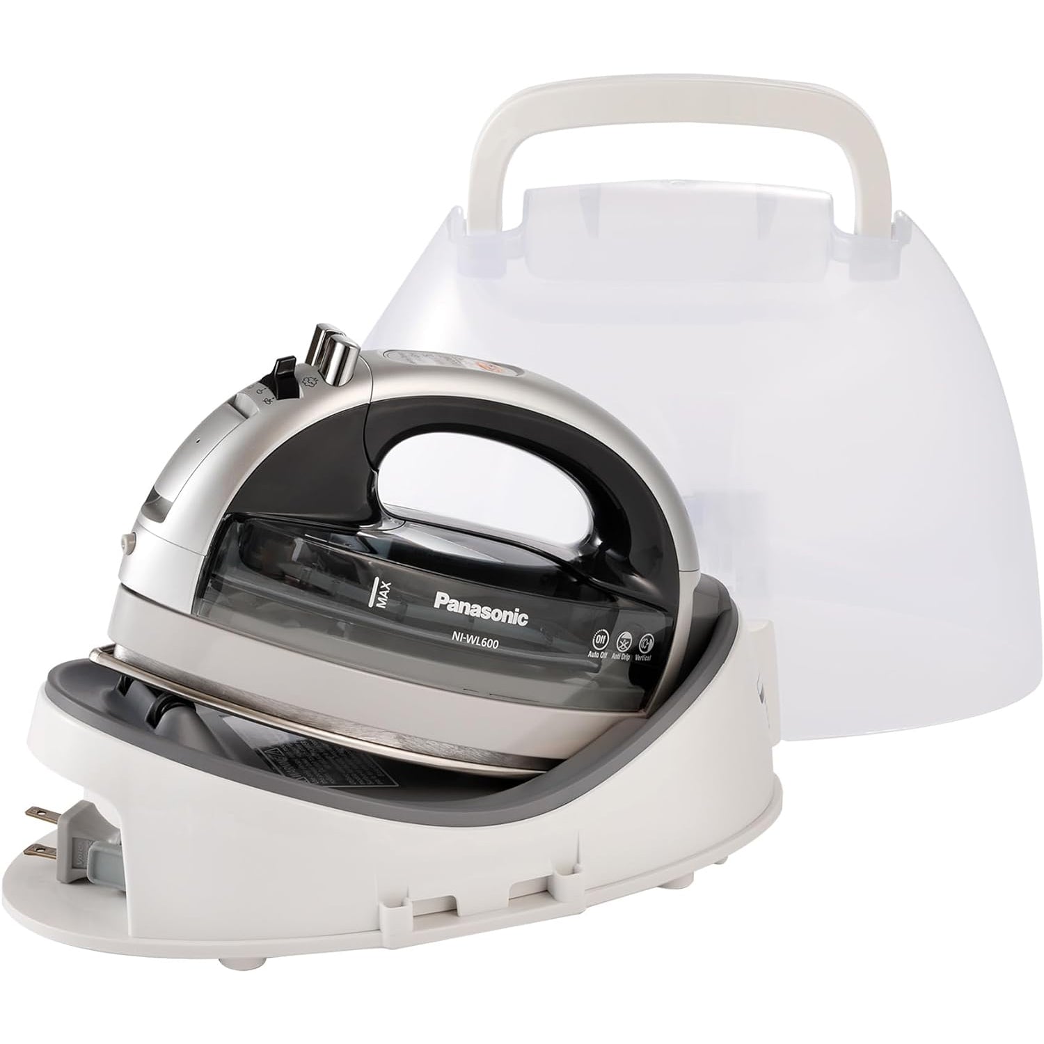 panasonic cordless iron 360 quick cord reel stainless steel soleplate 1500w blue amp black ni wl600 image 11