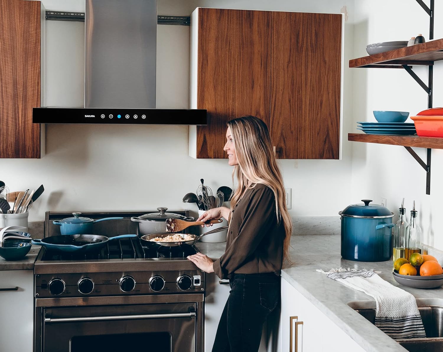 sakura kitchen rangehood m3000 wall mounted chimney style image 5