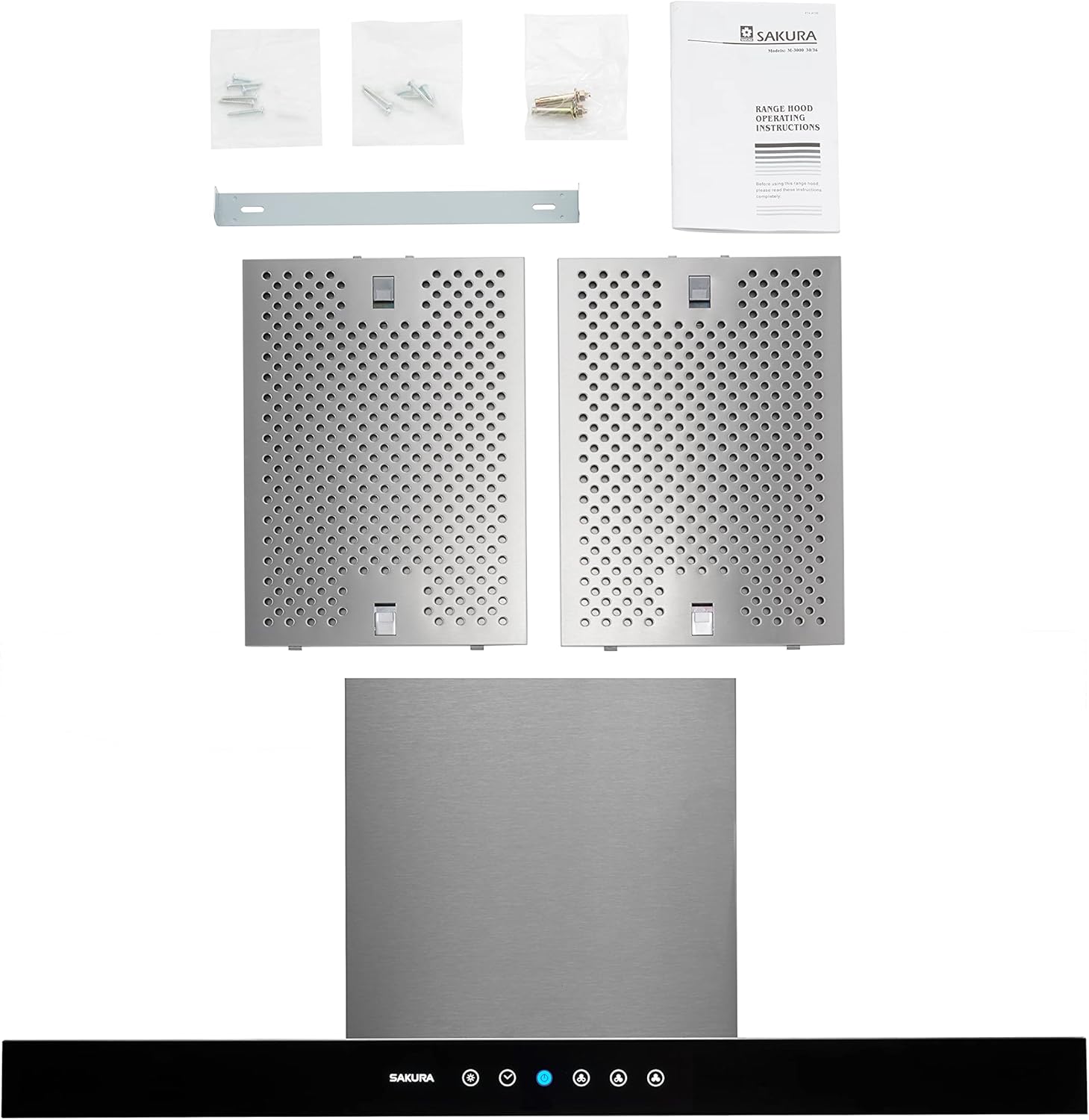 sakura kitchen rangehood m3000 wall mounted chimney style image 9