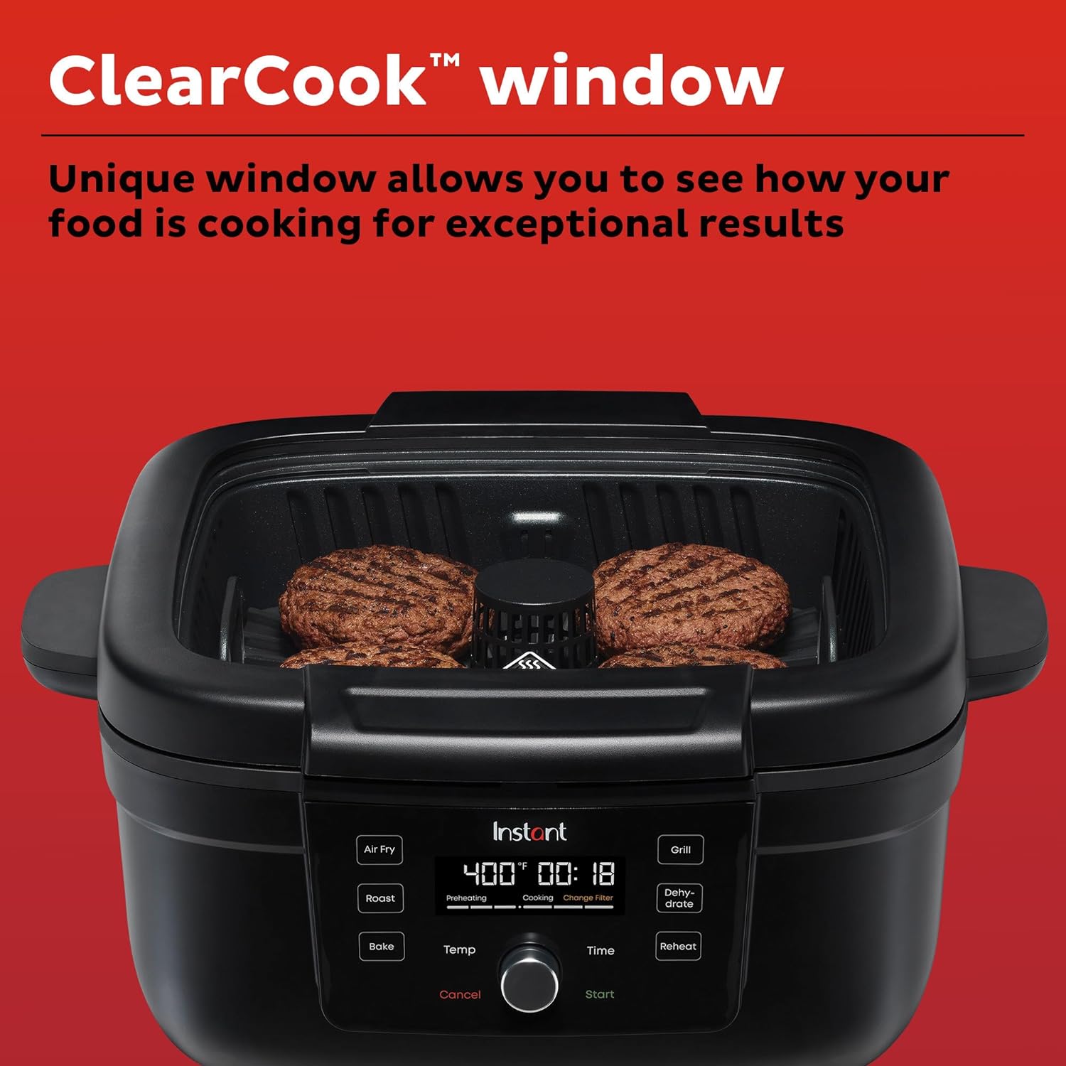 instant pot indoor grill amp air fryer 6 in 1 functions grill air fry bake broil roast dehydrate 140 8001 01 image 6