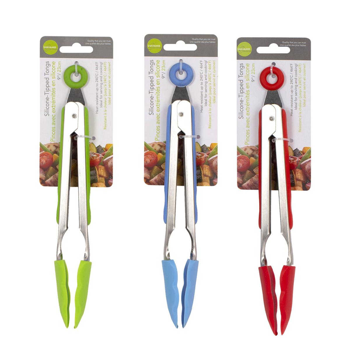 l gourmet 9 silicone tongs with pull lock 70297 image 2