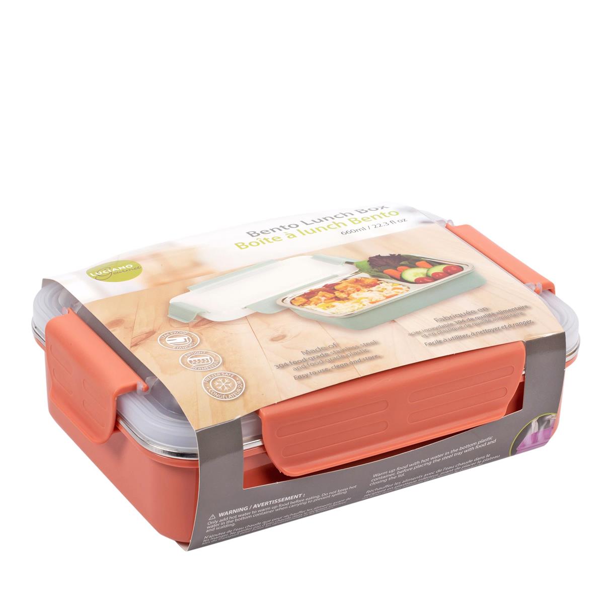 l gourmet bento lunch box w locking lid 22x15 5x6 5cm 70884 image 4
