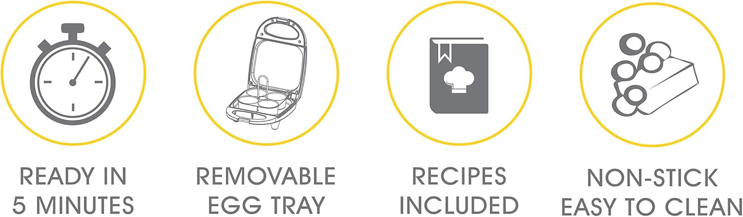 salton egg bite maker get cracking® makes 4 bites yellow sp 2042 image 3
