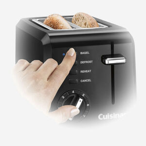 cuisinart toaster 2 slice bagel reheat defrost 7 browning levels black cpt 122bkc image 3