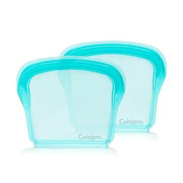 cuisipro reusable bags 2pc 5 25x4 75 aqua 74792413 image 1