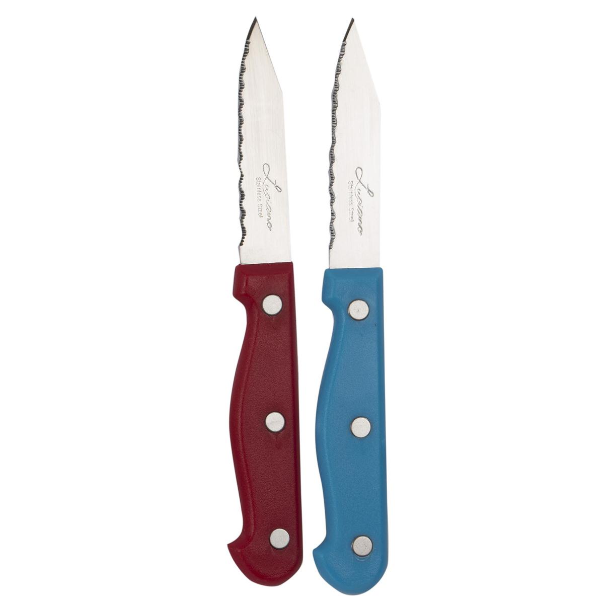 luciano 2 pc s s paring knife w col handle blade 0 8mm 80789 image 1