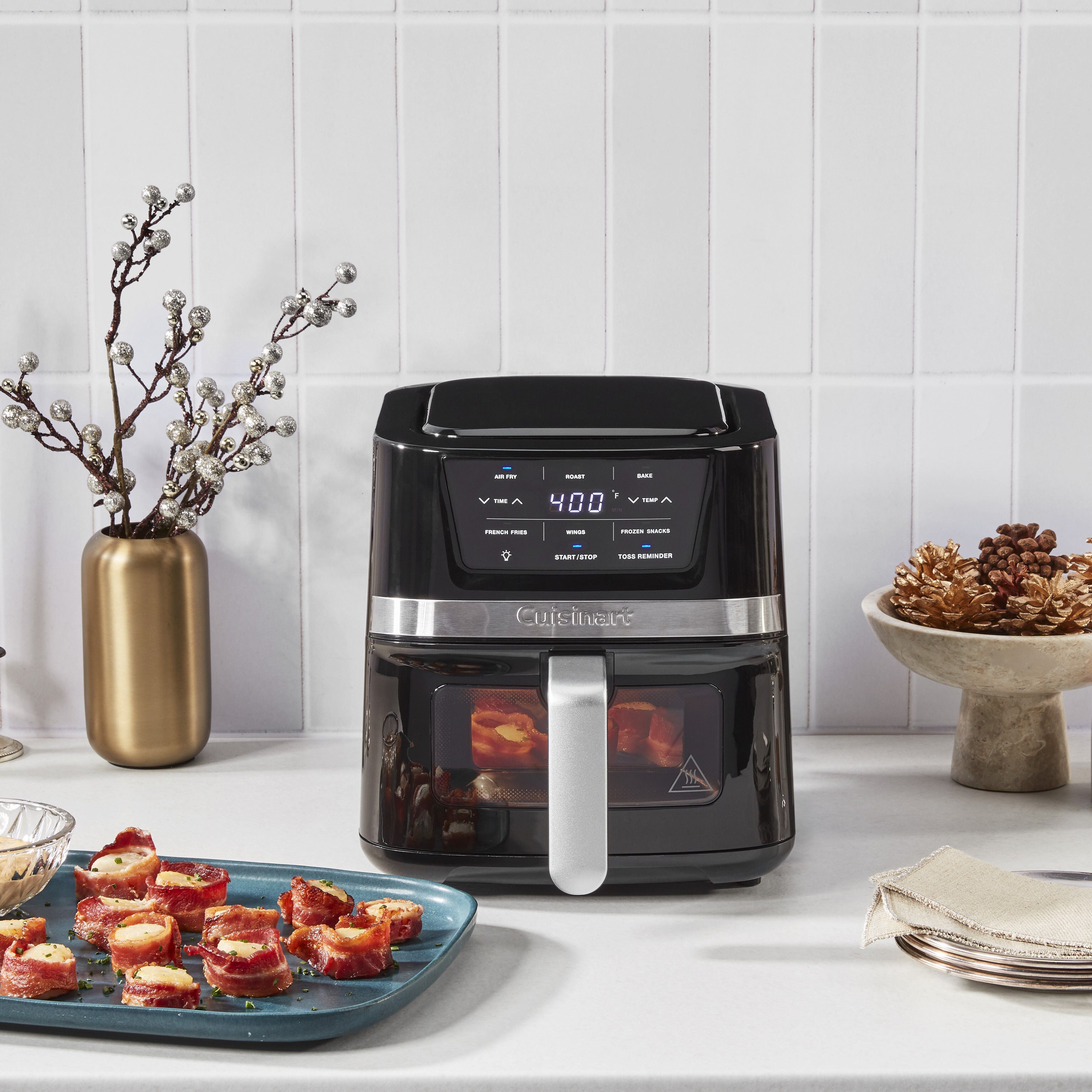 cuisinart basket air fryer air 80c 2 6 quart 1 5 l 1100w digital display with 3 air fry presets image 4