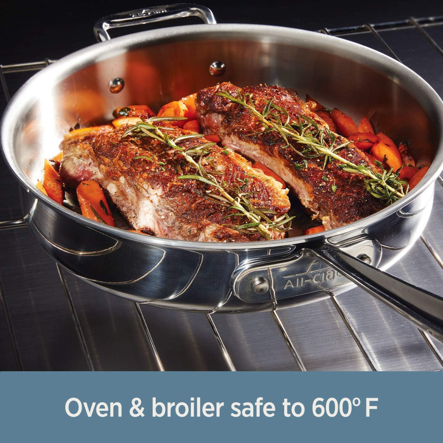 all clad d3 fry pan 10 polished s s induction compatible 4110 image 5