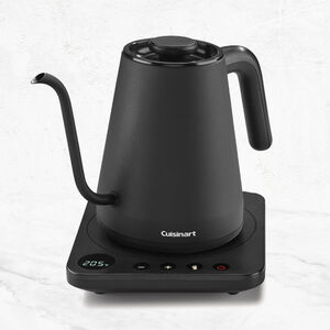 cuisinart cordless gooseneck kettle 1 0l 1200w variable temperature 140 deg 212 deg f s s body w matte black finish gk 1c image 1