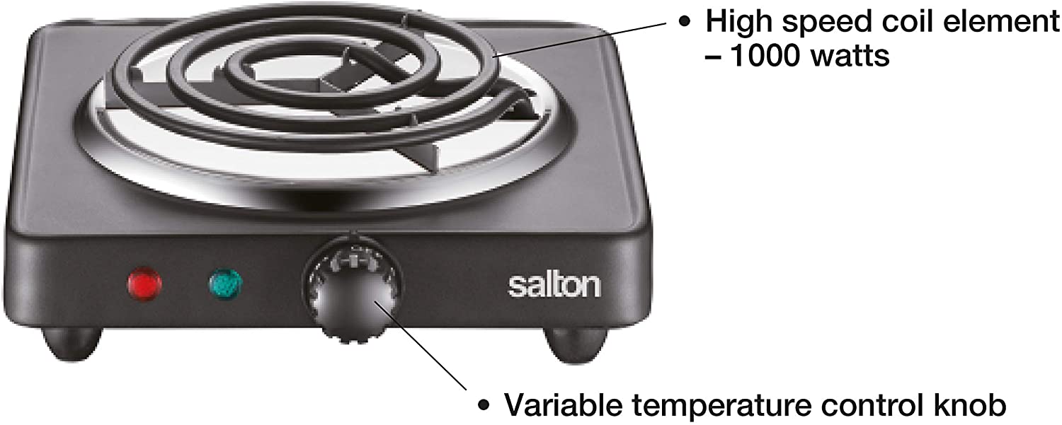 salton electric range single burner 1000w black hp 1940 image 5