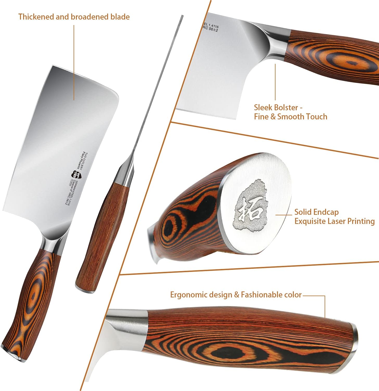 tuo fiery phoenix cleaver 6 tc0701 image 3