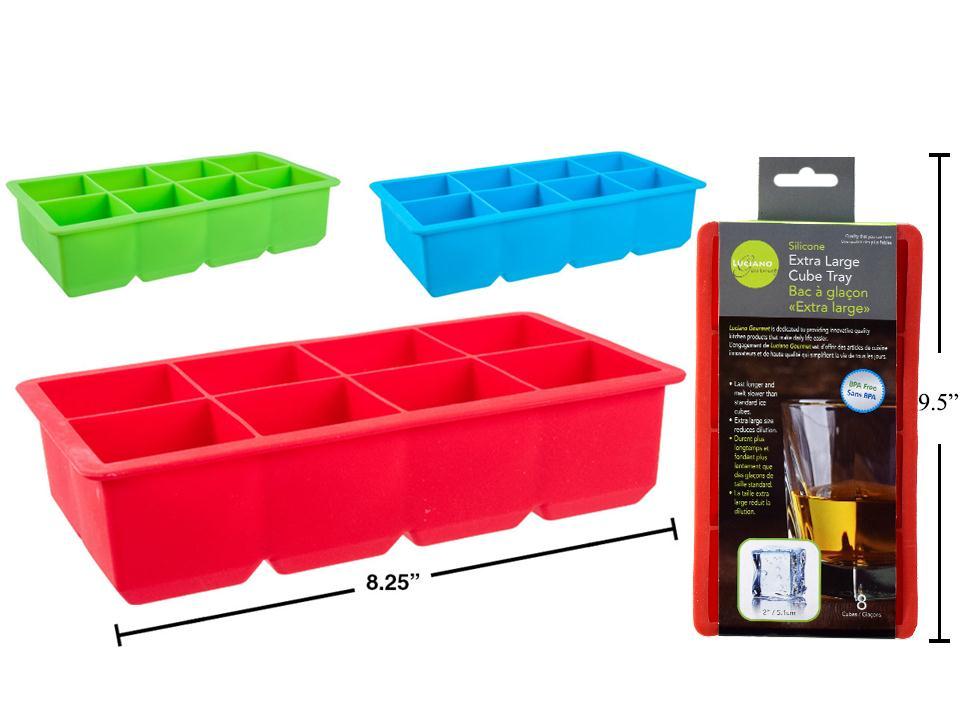 luciano gourmet silicone ice cube tray 2 x 4 16 5x11 5x5 2cm 70472 image 1