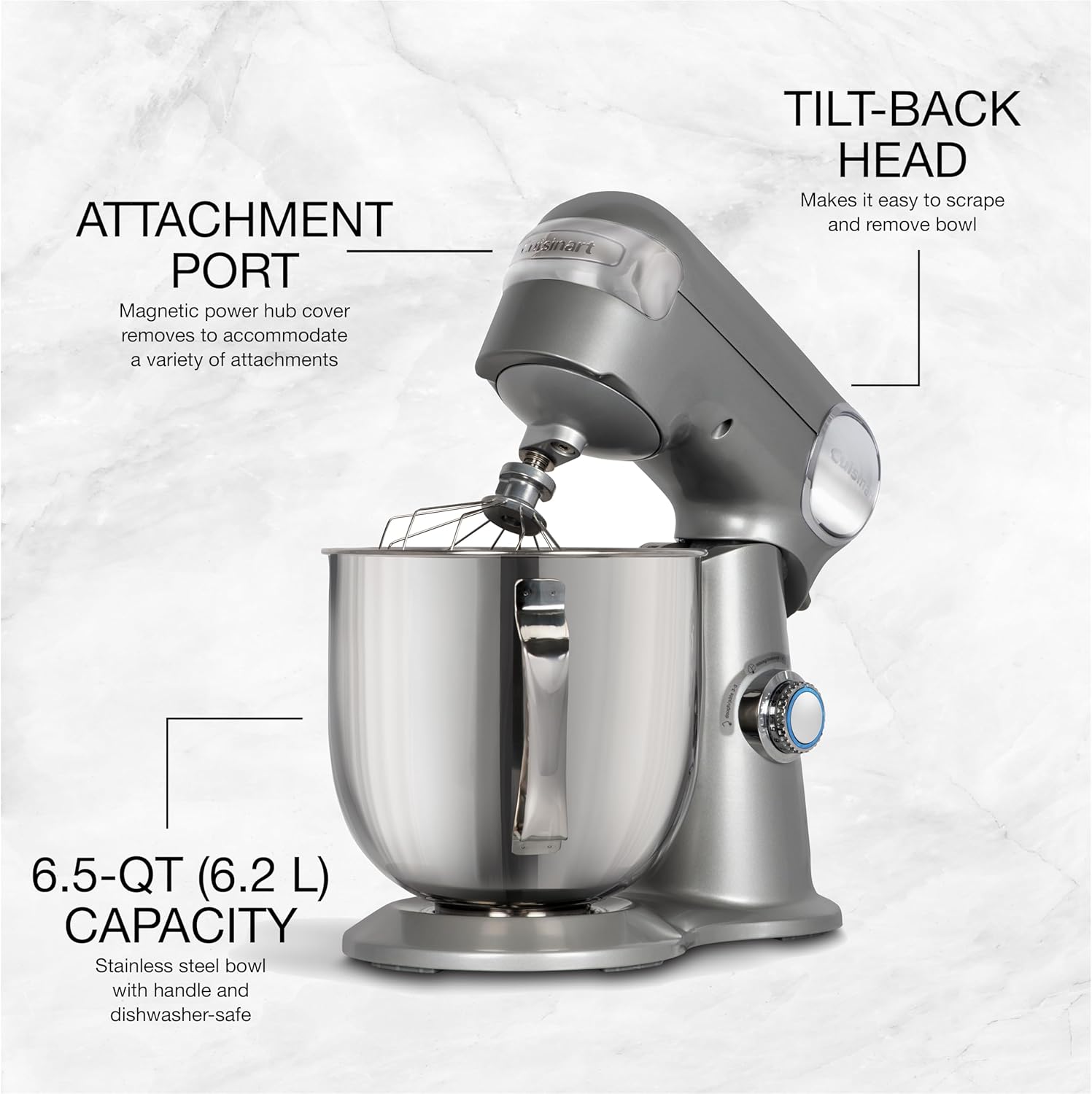 cuisinart stand mixer 6 5qt precision master™ silver sm 65bcc image 7
