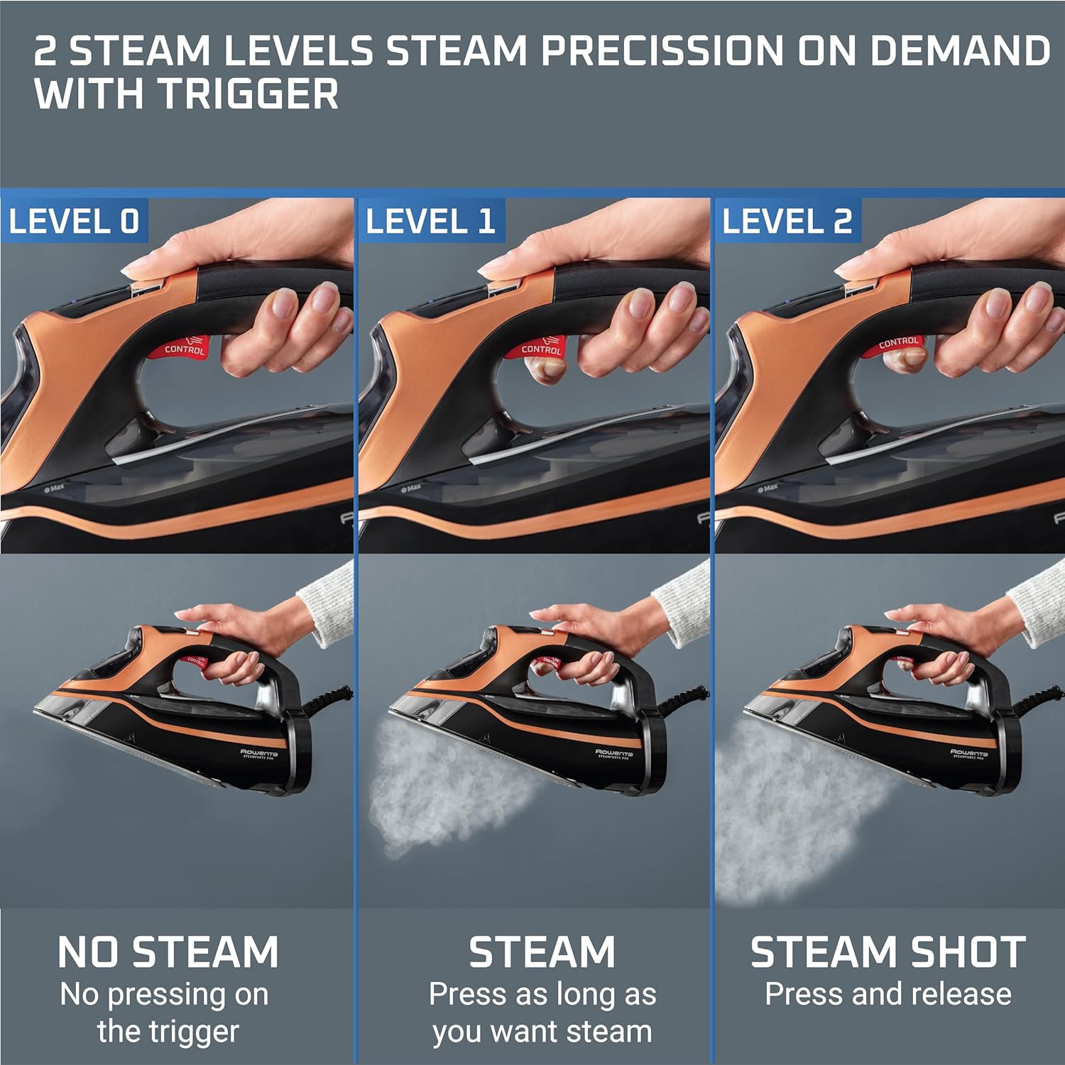rowenta dw9540u1 steam iron steamforce pro 50g 250g min 1850w image 6