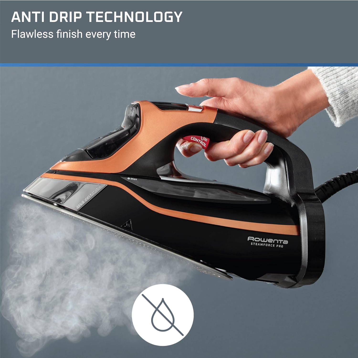 rowenta dw9540u1 steam iron steamforce pro 50g 250g min 1850w image 5