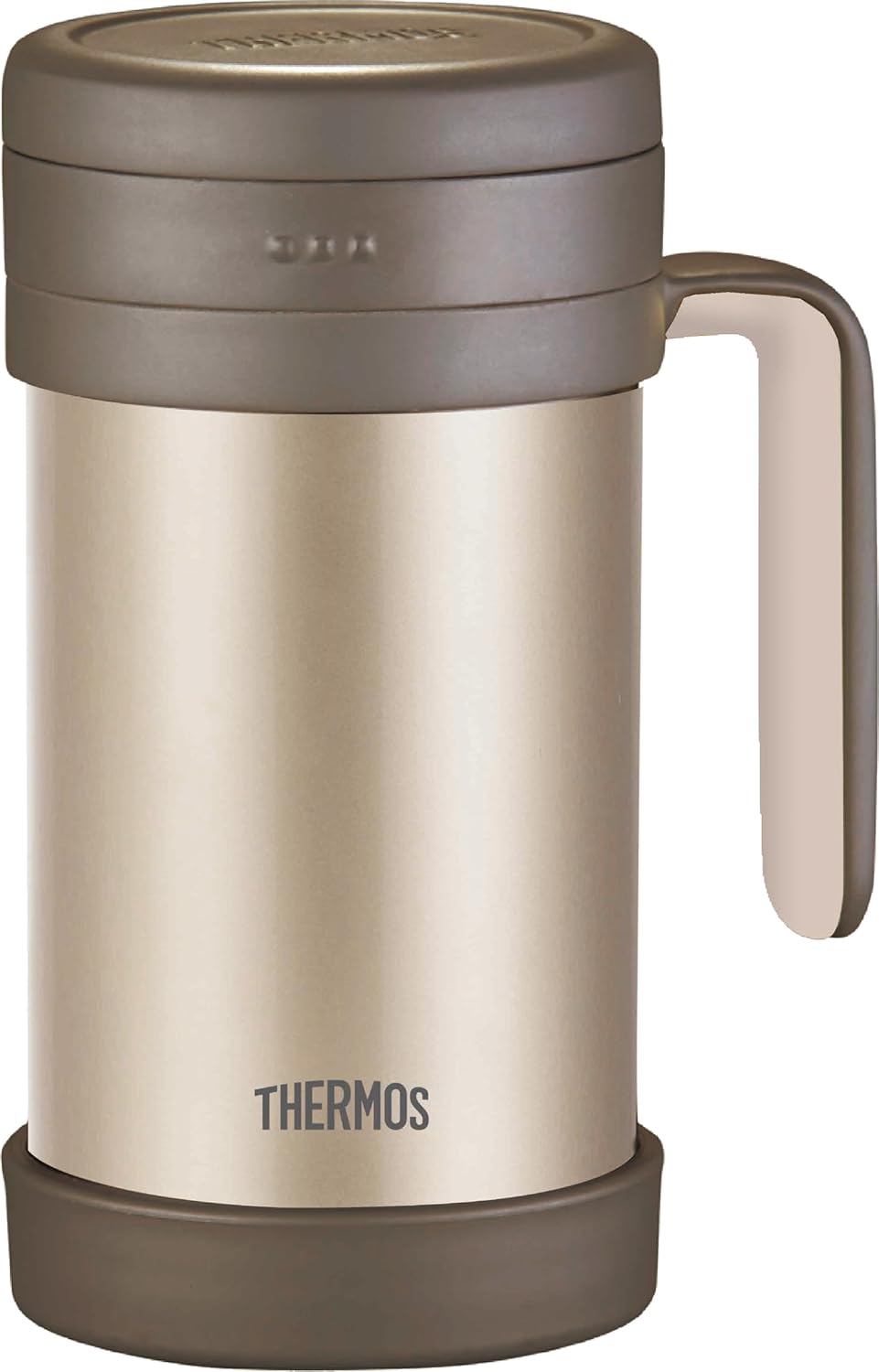 thermos thermal mug with tea strainer 500ml gold brown tcmf 501 gl image 1