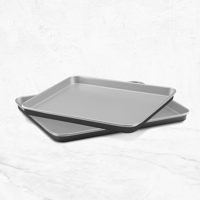 cuisinart non stick baking sheets 3 pack 21 rdquo 17 rdquo amp 15 rdquo chefs classic trade series heavy gauge steel construction amb 3bsc image 1