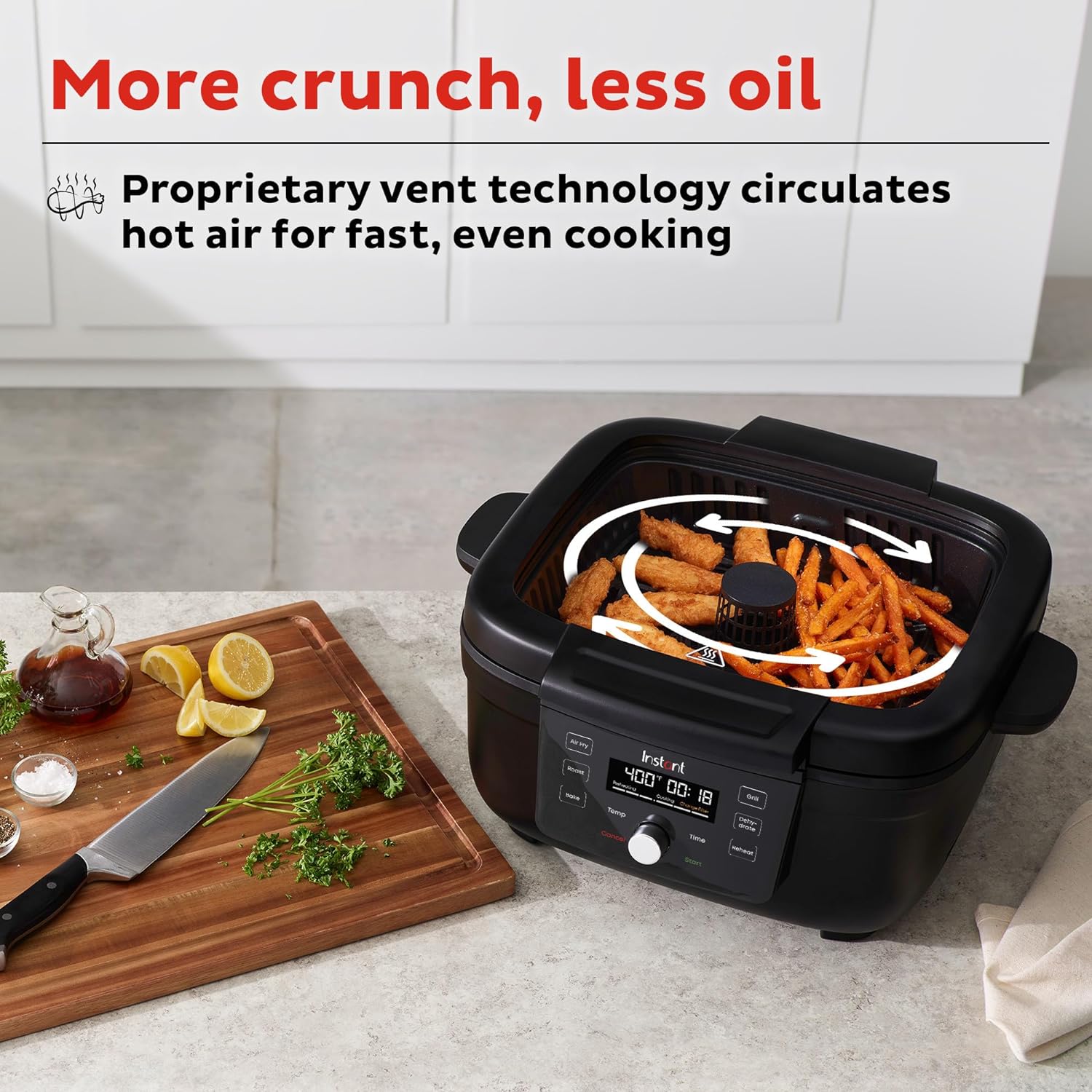 instant pot indoor grill amp air fryer 6 in 1 functions grill air fry bake broil roast dehydrate 140 8001 01 image 3