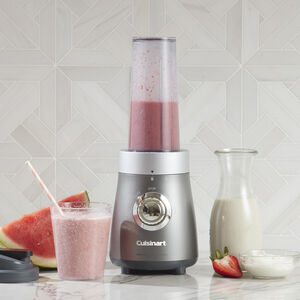 cuisinart compact blender amp juice extractor combo 450w 16oz travel cup metallic gray bjc 550c image 2