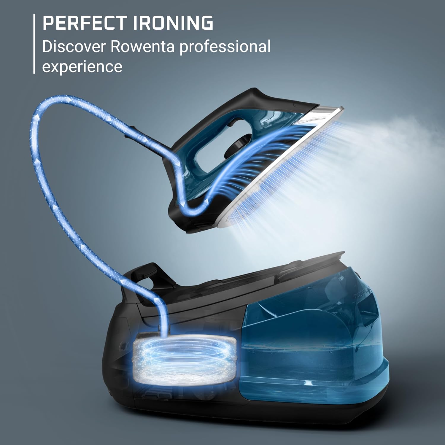 rowenta steam station ironing system perfect steam pro 80g 430g min 37oz water tank 1800w dg8624u1 image 6