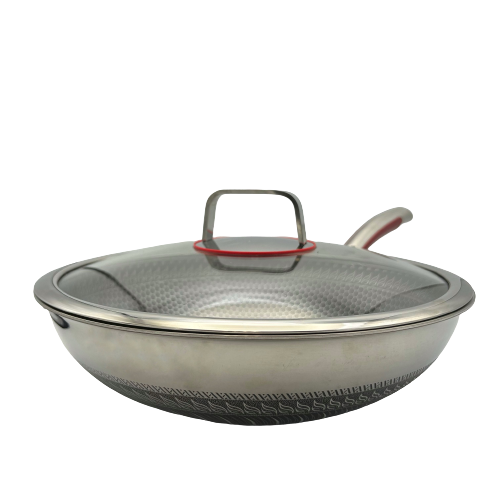 healthy bear sus hybrid wok 30cm with glass lid bc hw30g 1 image 3