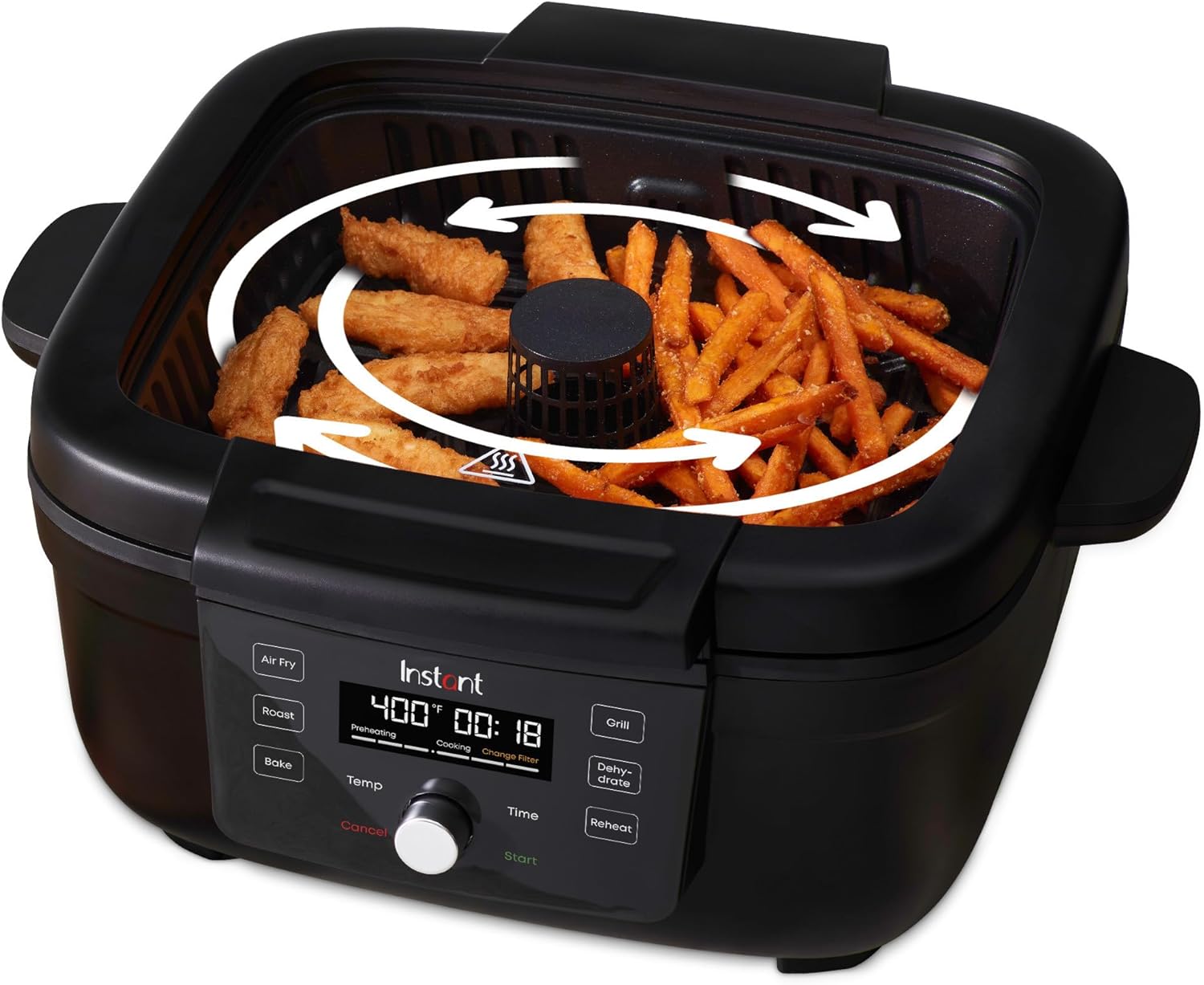instant pot indoor grill amp air fryer 6 in 1 functions grill air fry bake broil roast dehydrate 140 8001 01 image 1