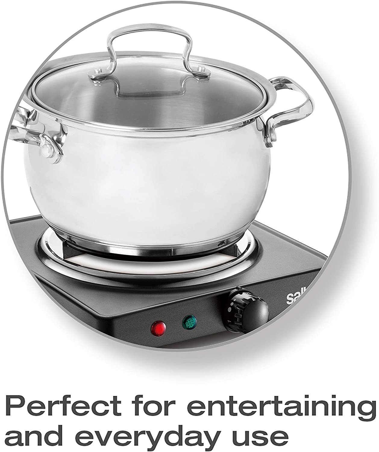 salton electric range single burner 1000w black hp 1940 image 6