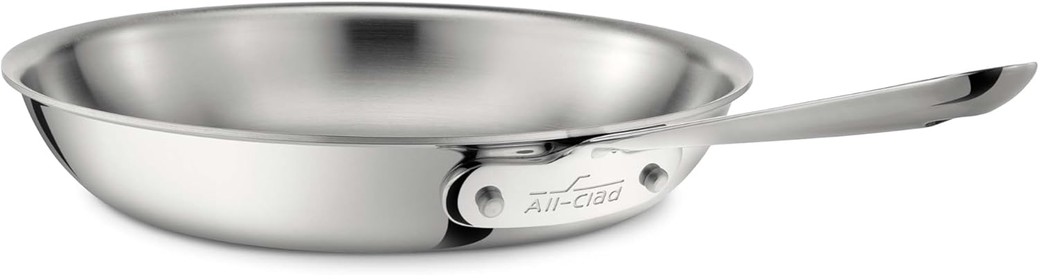 all clad d3 fry pan 10 polished s s induction compatible 4110 image 1