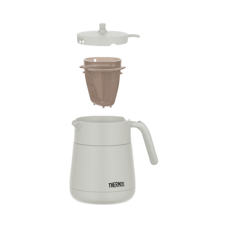 thermos thermal table jug w tea filter 700 ml light grey tte 700 lgy image 2