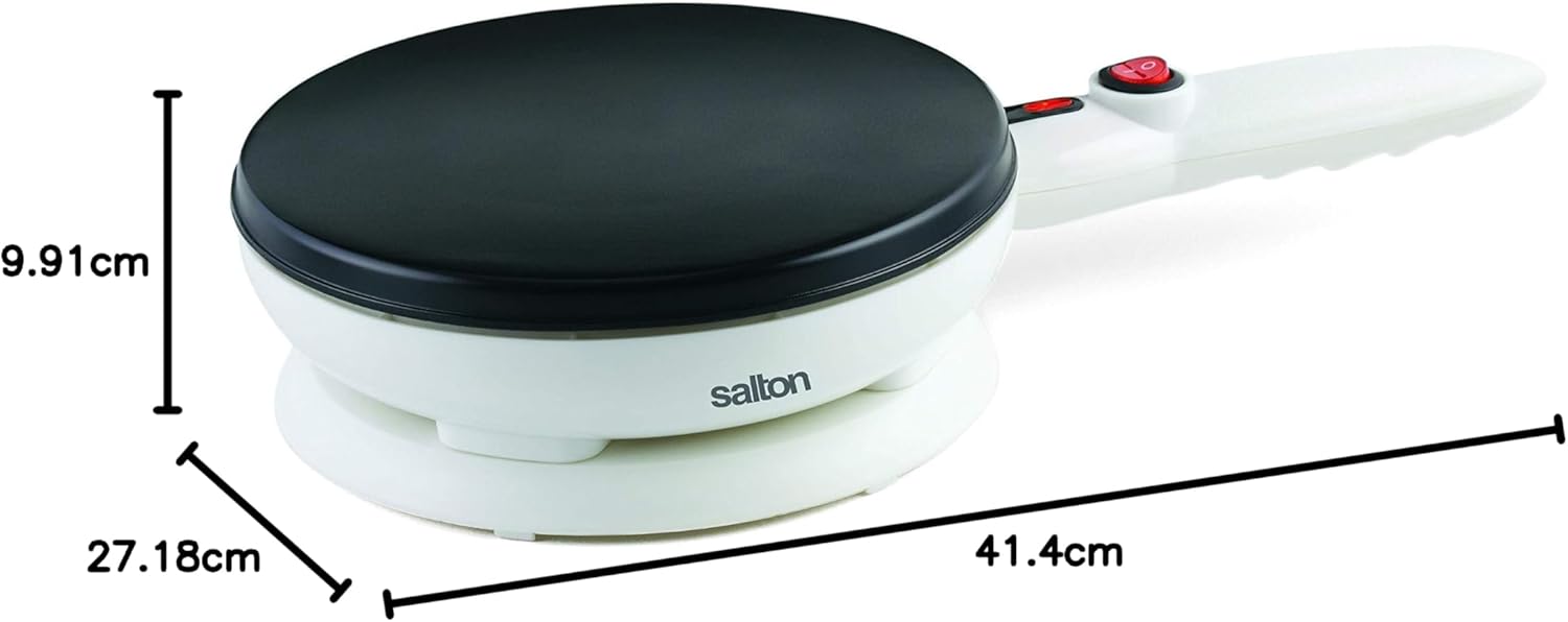 salton crepe tortilla maker 800w cordless white cm 1337 image 4
