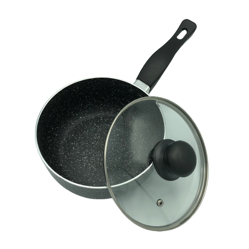 healthy bear 18cm aluminum sauce pan w lid induction bcal 18spg in image 2