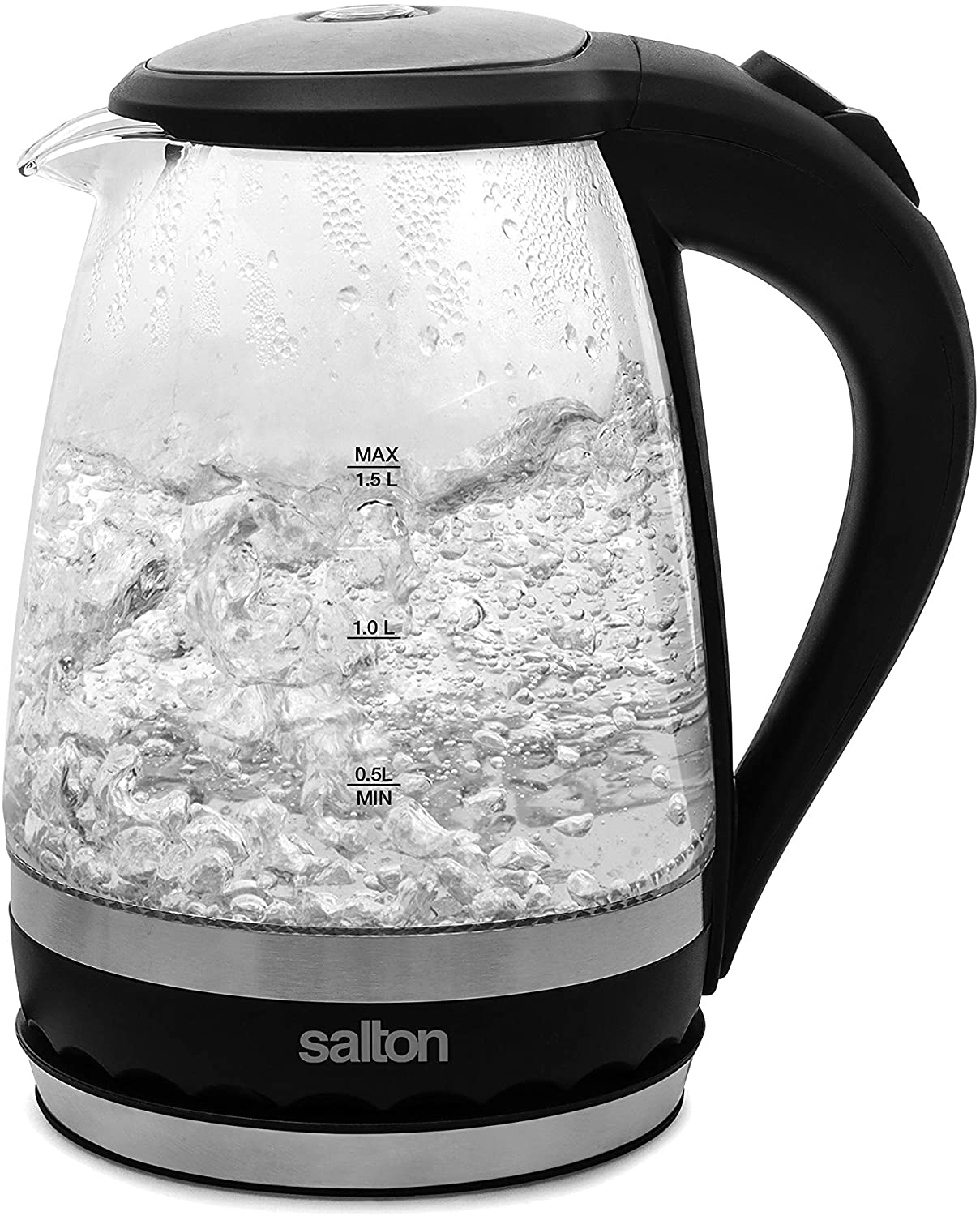salton cordless kettle 1 5l 1100w glass body w black trim gk 1831 image 4