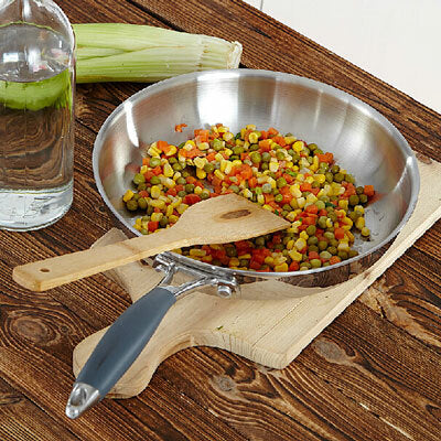 charms 3 ply stainless steel fry pan with glass lid zc04 26cm image 1