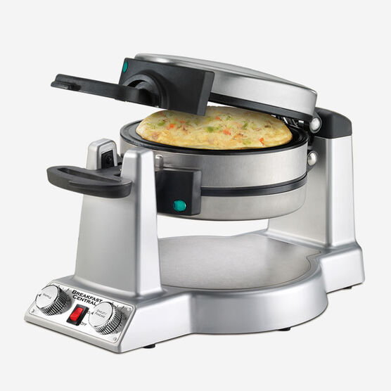 cuisinart breakfastcentral waffle omelette maker 1500w silver waf 600c image 2