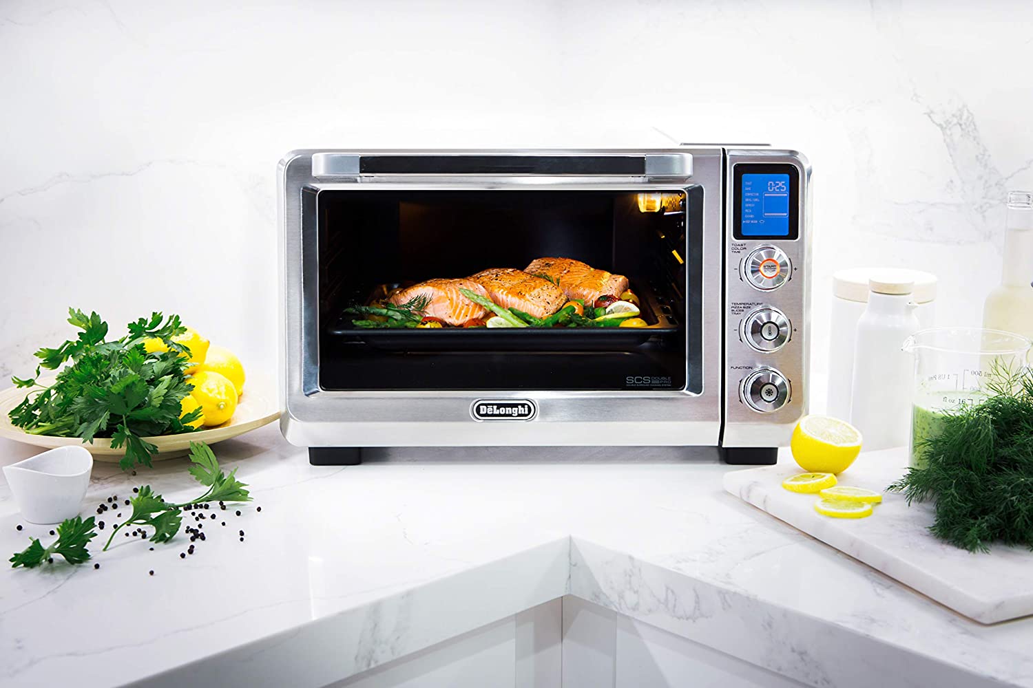 delonghi livenza convection oven 0 8 cu ft digital controls s s eo241150m image 8