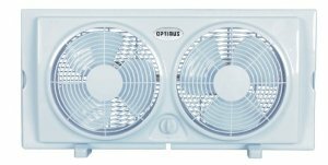 optimus twin window fan f5280 reversible image 1