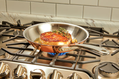 all clad c4 fry pan c4110 10 four ply with copper image 4