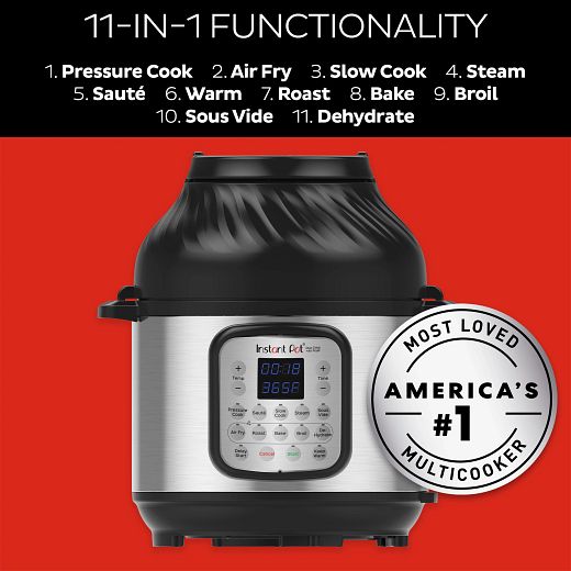 instant pot pressure cooker amp air fryer 8 0 quart 11 in 1 multi use programmable duo crisp80 image 3